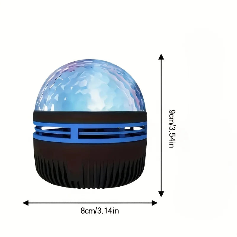 Starry Sky Galaxy Ocean Wave Projector Light USB 7Modes LED Night Lamp Auto Rotate Perfect for Home Room Party Bar Ceiling Decor