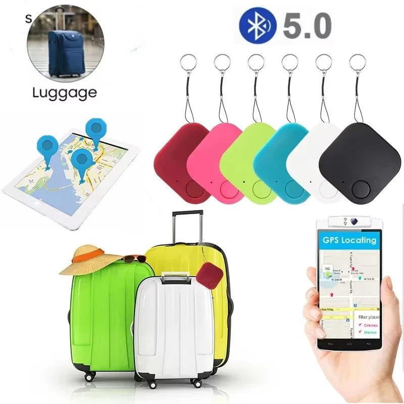 Mini GPS Tracker Bluetooth 5.0Anti-Lost Device Square Voice Control For Key Finder Car Wallet  Real Time Tracking Truck Locator
