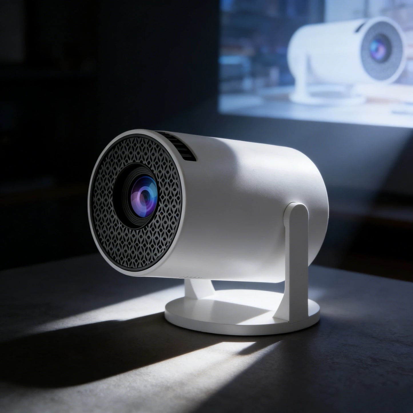 The 2026 new HY300 mini WiFi projector, with its high-definition picture quality, creates an immersive home theater experience