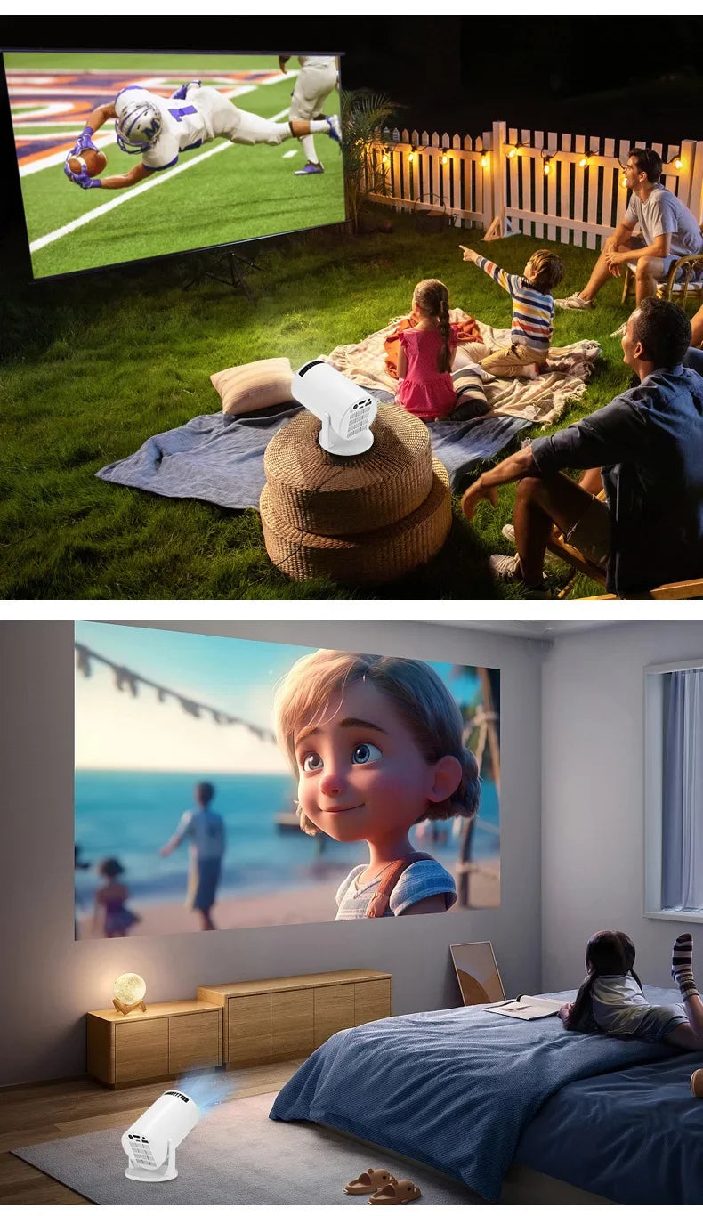 The 2026 new HY300 mini WiFi projector, with its high-definition picture quality, creates an immersive home theater experience