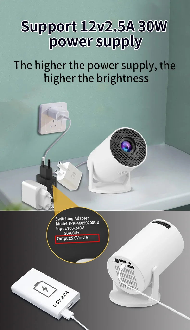 The 2026 new HY300 mini WiFi projector, with its high-definition picture quality, creates an immersive home theater experience