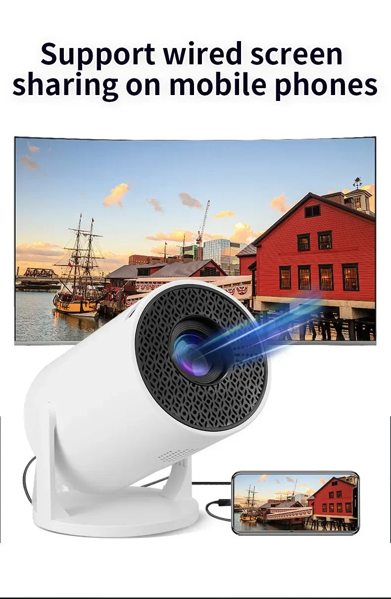 The 2026 new HY300 mini WiFi projector, with its high-definition picture quality, creates an immersive home theater experience