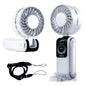 Portable Ice Cooling Fan High-Speed Digital Display Rechargeable Aromatherapy Cold Cooling Electric Fans for Office School