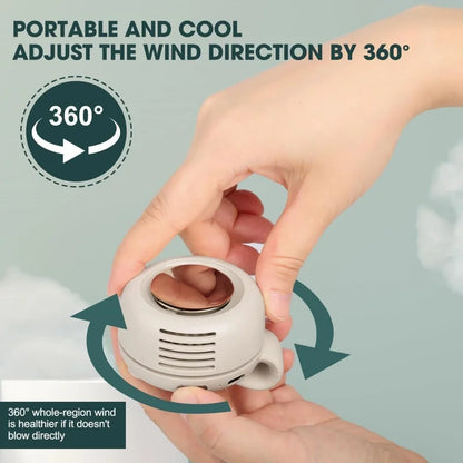 Cooling Fan Mini 360° Rotatable Portable Mini Clip-On Fan Usb Rechargeable 3-Speed Silent Mini Bladeless Fans Outdoor Travel