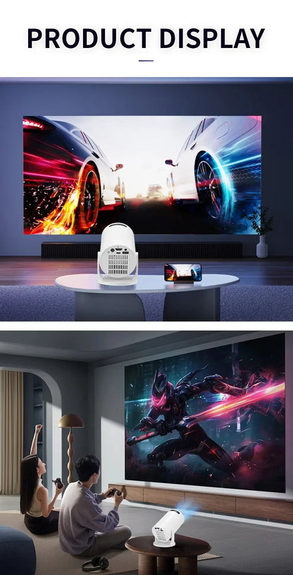 The 2026 new HY300 mini WiFi projector, with its high-definition picture quality, creates an immersive home theater experience