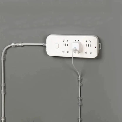 Cable Organizer Clips Cable Management Desktop & Workstation ABS Wire Manager Cord Holder USB Charging Data Line Bobbin Winder