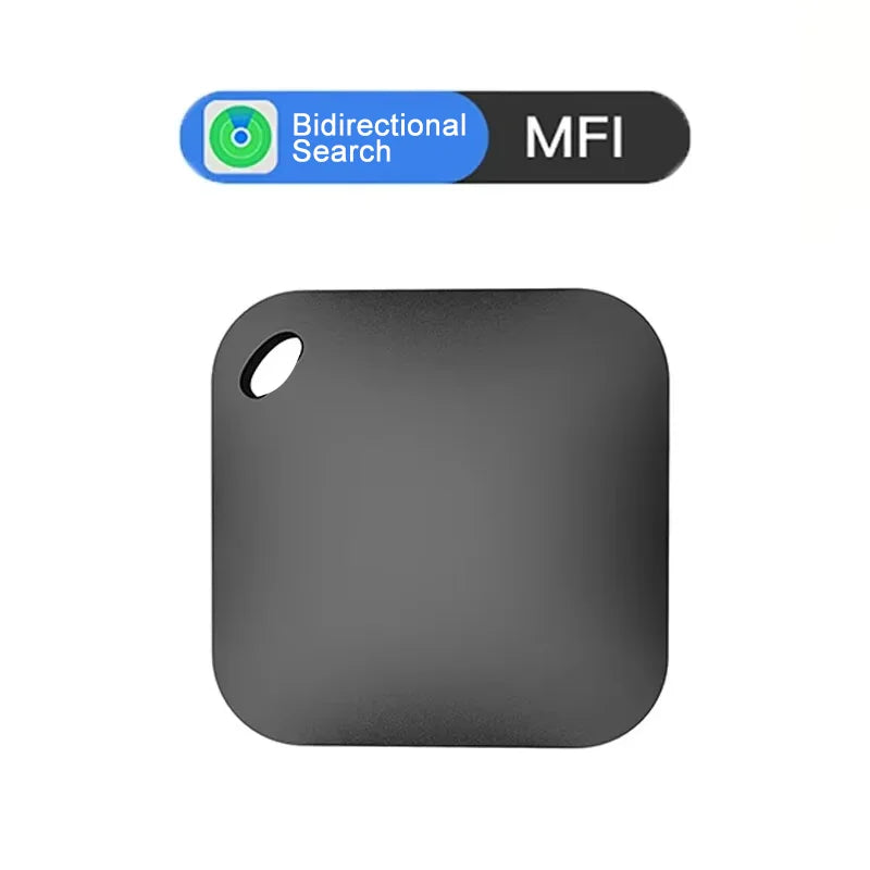 Smart Bluetooth GPS Tracker for keys and pets with bidirectional search feature and sleek design.