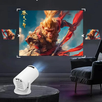 The 2026 new HY300 mini WiFi projector, with its high-definition picture quality, creates an immersive home theater experience