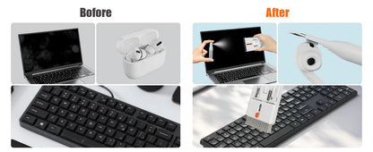 Electronics Cleaning Kit - The Ultimate Gadget for iPhone, AirPods, Android, Keyboards, Soft Brushes, Screen Wipes, Keycap Tool