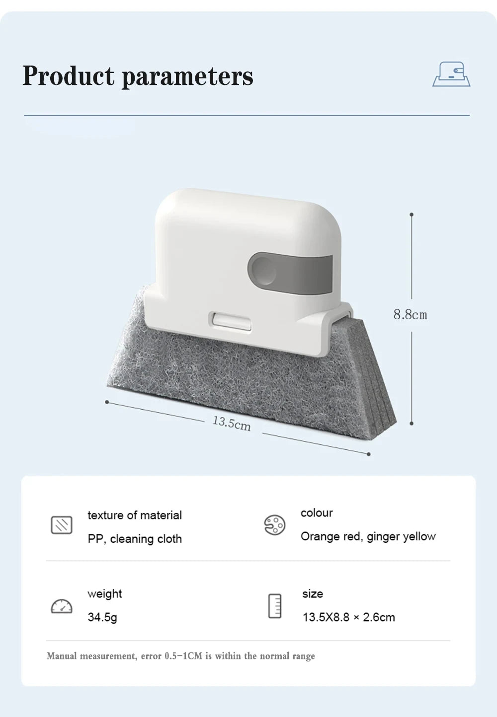 Gap Cleaning Brush, Window Recess Cleaning Brush, Kitchen Multi-function Cleaning Tool, All-purpose Gadget, Minimalist Design
