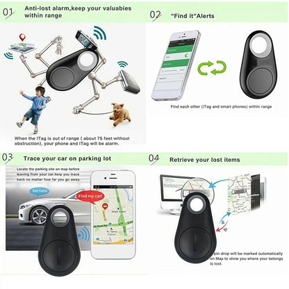 2025 Upgraded Bluetooth 5.0 Tracker-Waterproof Anti-Lost Device for Keys/Pets/Wallet/Luggage-Smart Locator with  Range&Alarm