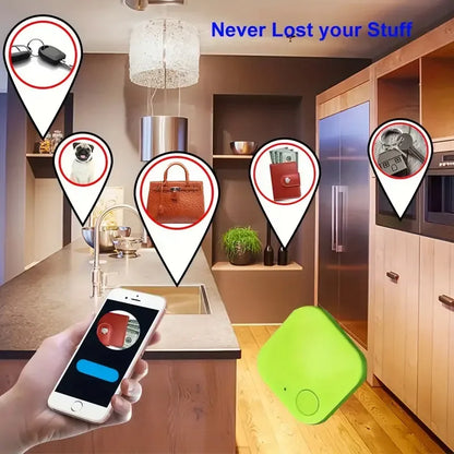Mini GPS Tracker Bluetooth 5.0Anti-Lost Device Square Voice Control For Key Finder Car Wallet  Real Time Tracking Truck Locator