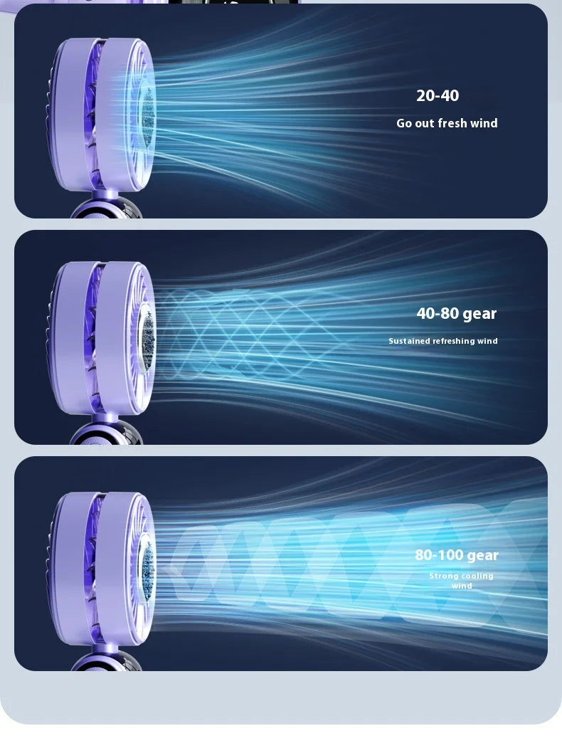 Portable Ice Cooling Fan High-Speed Digital Display Rechargeable Aromatherapy Cold Cooling Electric Fans for Office School