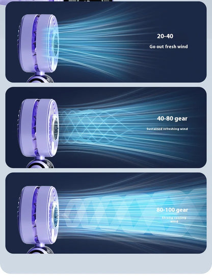 Portable Ice Cooling Fan High-Speed Digital Display Rechargeable Aromatherapy Cold Cooling Electric Fans for Office School