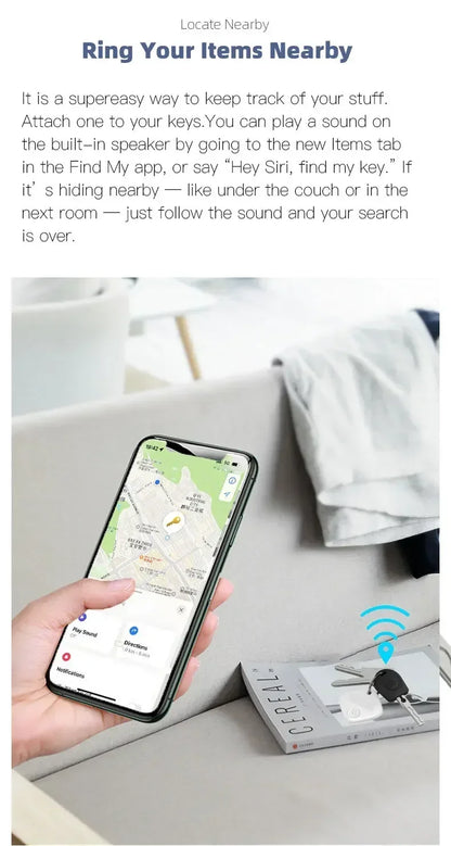 Bluetooth Tracking Device iOS Find My APP Smart Tag GPS Tracker Locator Anti-Lost Alarm Reminder Car Key Dog Pet Kid Finder