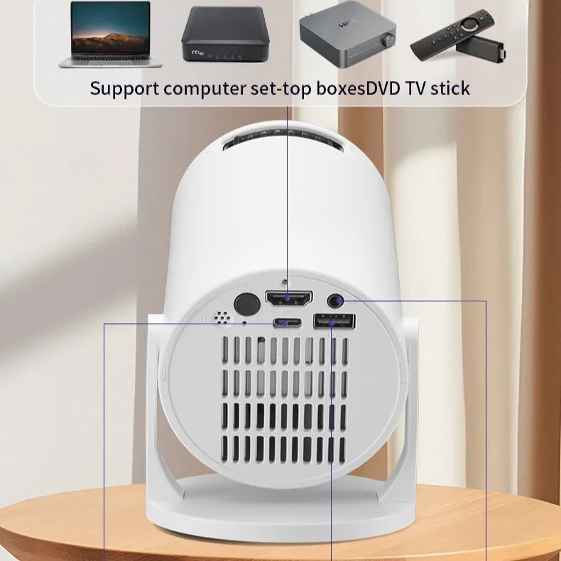 The 2026 new HY300 mini WiFi projector, with its high-definition picture quality, creates an immersive home theater experience