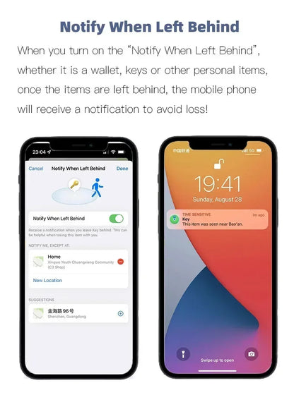Bluetooth Tracking Device iOS Find My APP Smart Tag GPS Tracker Locator Anti-Lost Alarm Reminder Car Key Dog Pet Kid Finder