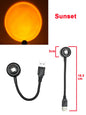 LED Sunset Lamp Nightlights USB Projector Birthday Party Decoration Mood Lights For Bedroom Living Room Wall Photography