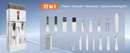 Electronics Cleaning Kit - The Ultimate Gadget for iPhone, AirPods, Android, Keyboards, Soft Brushes, Screen Wipes, Keycap Tool