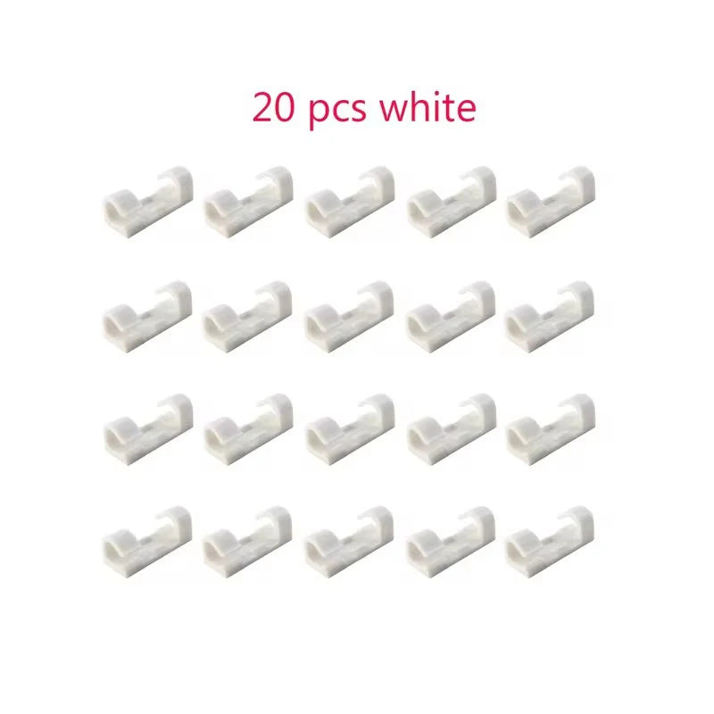 Cable Organizer Clips Cable Management Desktop & Workstation ABS Wire Manager Cord Holder USB Charging Data Line Bobbin Winder